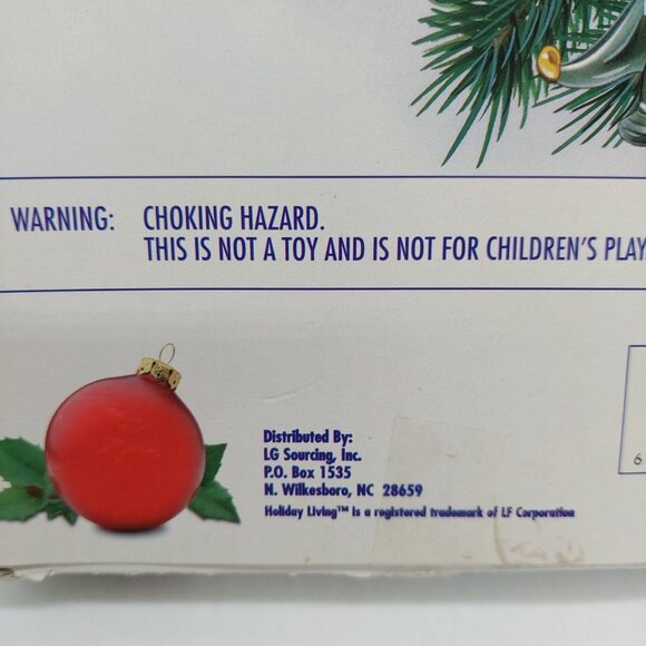 Holiday Living Ornaments Spun Glass Clear & Gold Candles & Trees Set Of 6 - Picture 8 of 8